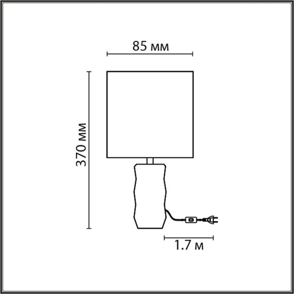 8136/1T MODERNI LN25 серый, керамика/текстиль Настольная лампа Е27 1*60W 220V BEINA