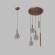 Denkirs BUBBLES DK6535-CO Светильник подвесной 20 Вт, 1600Лм, CRI90, 3000К, IP20, 1500 x 540 мм, плафоны дымчатое стекло, основание металл медного цвета