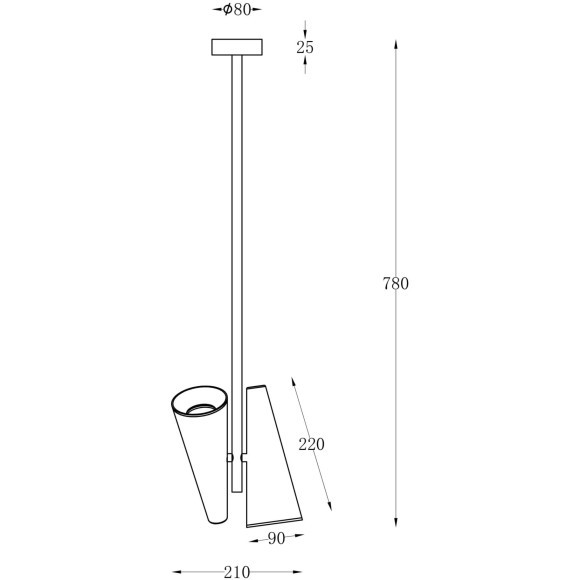 Люстра потолочная Maytoni MOD095PL-02W Giro под лампы 2xGU10 50W