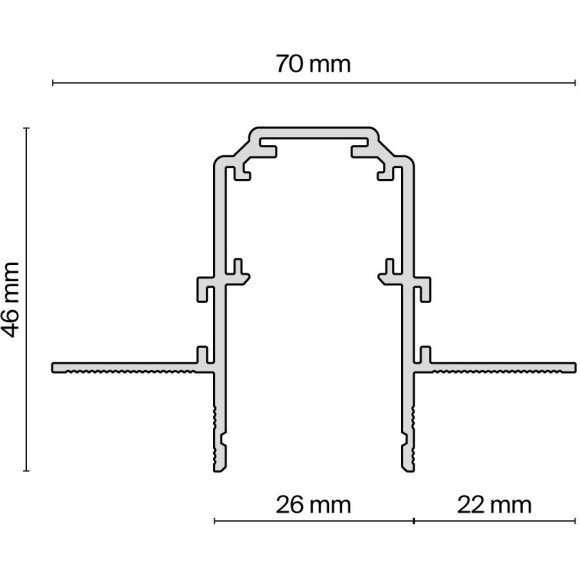 Магнитный шинопровод 2м для ГКЛ 12.5мм Maytoni Exility TRX034-422.12W
