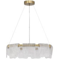SL6021.203.54 Светильник подвесной ST-Luce золотистый/прозрачный LED 1*54W 4000K VOILE