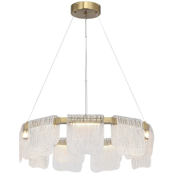 SL6021.203.54 Светильник подвесной ST-Luce золотистый/прозрачный LED 1*54W 4000K VOILE