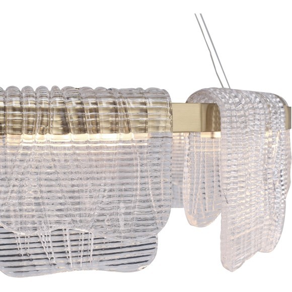 SL6021.203.54 Светильник подвесной ST-Luce золотистый/прозрачный LED 1*54W 4000K VOILE