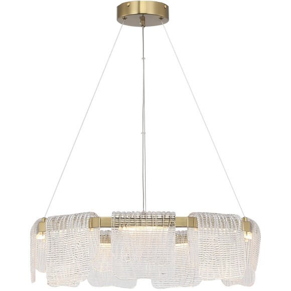 SL6021.203.54 Светильник подвесной ST-Luce золотистый/прозрачный LED 1*54W 4000K VOILE