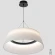 Crystal Lux FUSION SP30W 3980/230 Люстра-абажур подвесная, тканевый белый плафон, черное основание, светодиодная, управление пультом (идет в комплекте) LED 30Вт 3500Лм 3000-6000К CRI80