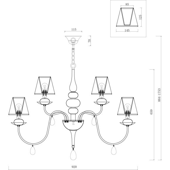 Подвесная люстра Eliza FR5756-PL-12-W Подвесная люстра Eliza FR5756-PL-12-W