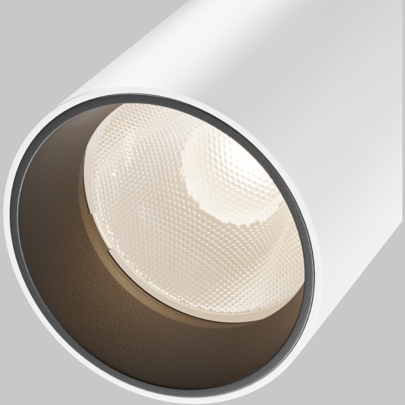 Maytoni C055CL-L20W2.7-3-4K-M-W Потолочный накладной поворотный белый светодиодный светильник цилиндр, CCT перекл. цветовой температуры, COB LED 20Вт 2310Лм 2700;3000;4000К CRI90 36° IP20 220В, диммируемые диоды Bridgelux (при смене блока питания)