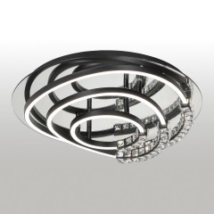 LSP-7436 Lussole ХАРДИН черная потолочная люстра, LED 40 Вт, 4000 К, 3600 Лм, белый силиконовый плафон, IP20 LSP-7436 Lussole ХАРДИН черная потолочная люстра, LED 40 Вт, 4000 К, 3600 Лм, белый силиконовый плафон, IP20