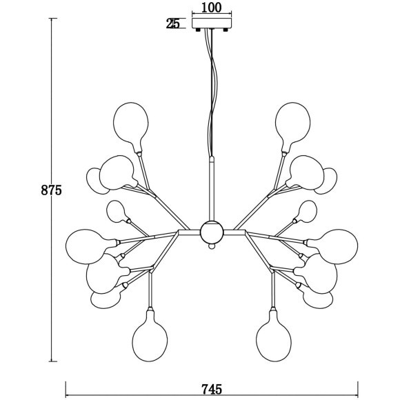 Люстра подвесная Freya FR5049PL-27B Florencia под лампы G4 3W