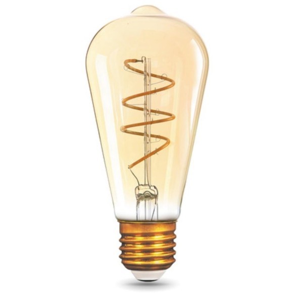 157802006 Лампа Gauss Filament ST64 6W 360lm 2400К Е27 golden flexible LED 1/10/40