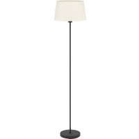 901265 Торшер FEBRES, 1х60W (E27), H1530, Ø350, сталь, черный, текстиль, белый