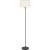 901265 Торшер FEBRES, 1х60W (E27), H1530, Ø350, сталь, черный, текстиль, белый