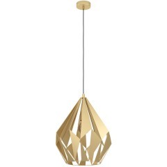 43815 Подвесной потолочный светильник (люстра) CARLTON, 1Х60W, E27, H1100, Ø385, сталь, золотой