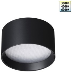 359595 Черный накладной светодиодный светильник с перекл. цв. температуры и рассеивателем призмой 12Вт 550лм 3000К\4000К\6000К Novotech ORBIS 359595 Черный накладной светодиодный светильник с перекл. цв. температуры и рассеивателем призмой 12Вт 550лм 3000К\4000К\6000К Novotech ORBIS