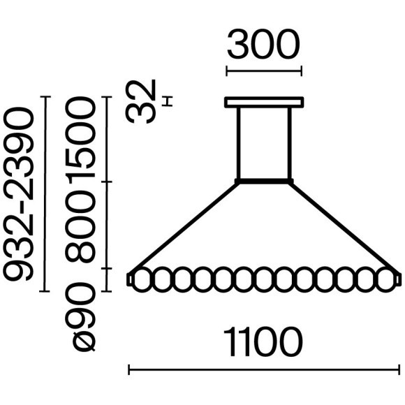 Подвесной светильник Maytoni Amulet MOD555PL-L18G3K