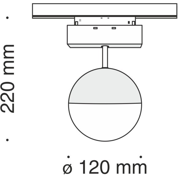 TR017-2-10W3K-B Трековый магнитный светодиодный светильник Maytoni Gravity CRI90+ 3000К 1000Лм 270° 10Вт