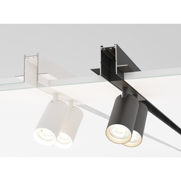 Магнитный шинопровод 2м встраиваемый в ГКЛ 12.5мм Smart 220V Denkirs TR2013-BK