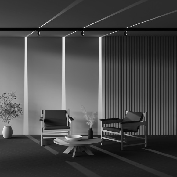 TR090-2-6W3K-B Трековый магнитный светодиодный светильник Maytoni Exility CRI90+ 3000К 28Лм 180° 6Вт