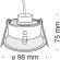 Встраиваемый светильник Maytoni DL030-2-01B Yin под лампу 1xGU10 50W