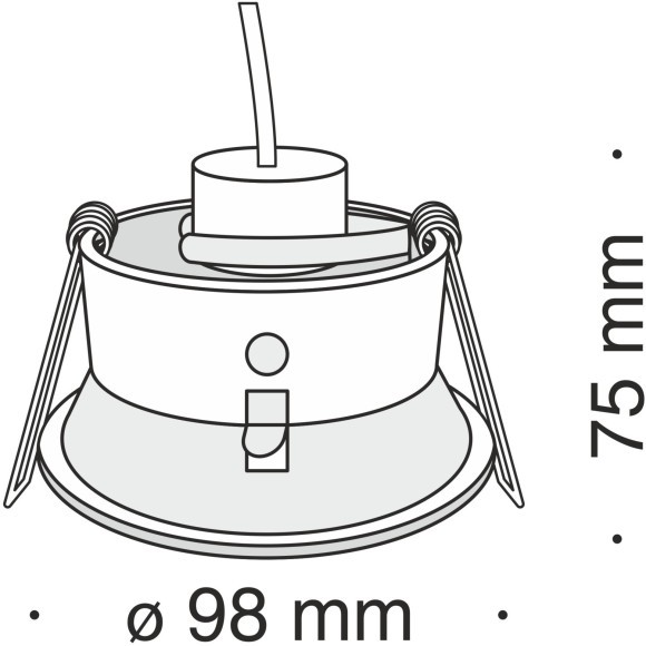 Встраиваемый светильник Maytoni DL030-2-01B Yin под лампу 1xGU10 50W