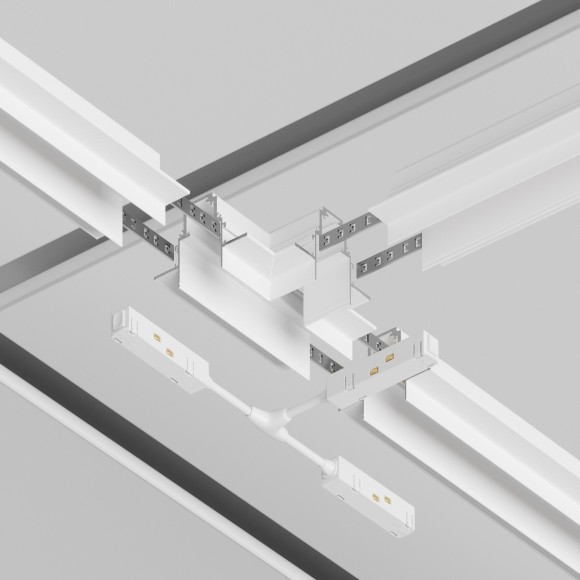 Т-коннектор для шинопроводов в ГКЛ 12.5мм Maytoni Gravity TRA010CT-42W