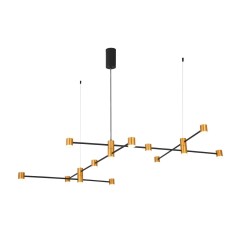 SL1596.423.22 ST Luce ANICHITA Светильник подвесной, LED, 3000K 22х3W, золотистый, черный/белый