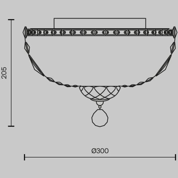 Хрустальная люстра Maytoni DIA100-CL-03-G