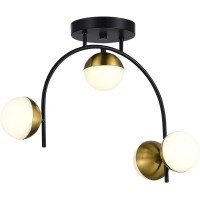 SLE6500-402-04 Светильник потолочный Черный,Золотистый/Белый LED 4*8W 4000K AARNIO