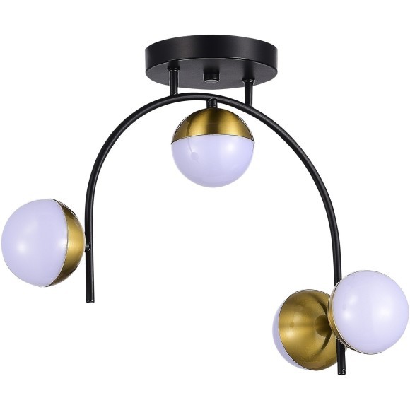 SLE6500-402-04 Светильник потолочный Черный,Золотистый/Белый LED 4*8W 4000K AARNIO