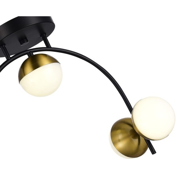 SLE6500-402-04 Светильник потолочный Черный,Золотистый/Белый LED 4*8W 4000K AARNIO