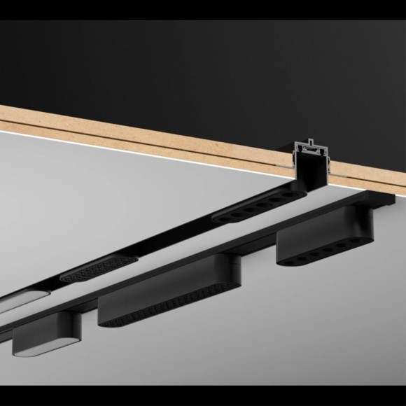 Плоский 1м накладной магнитный шинопровод толщиной 5.5мм Novotech Smal 135194