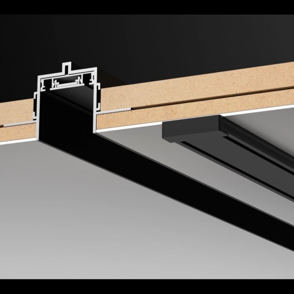 Плоский 1м накладной магнитный шинопровод толщиной 5.5мм Novotech Smal 135194