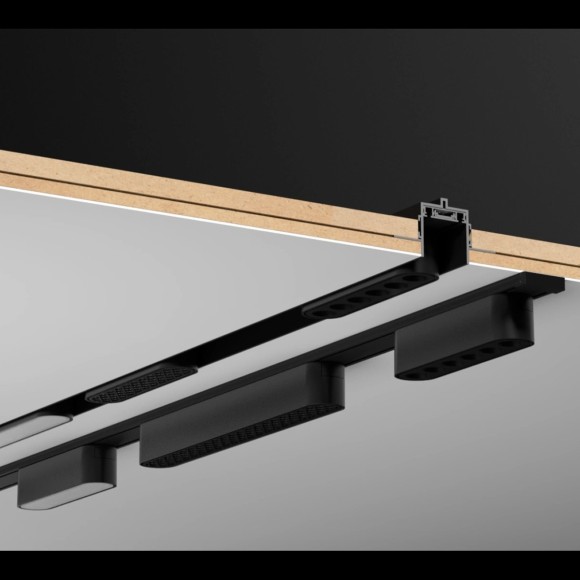 Плоский 1м накладной магнитный шинопровод толщиной 5.5мм Novotech Smal 135194