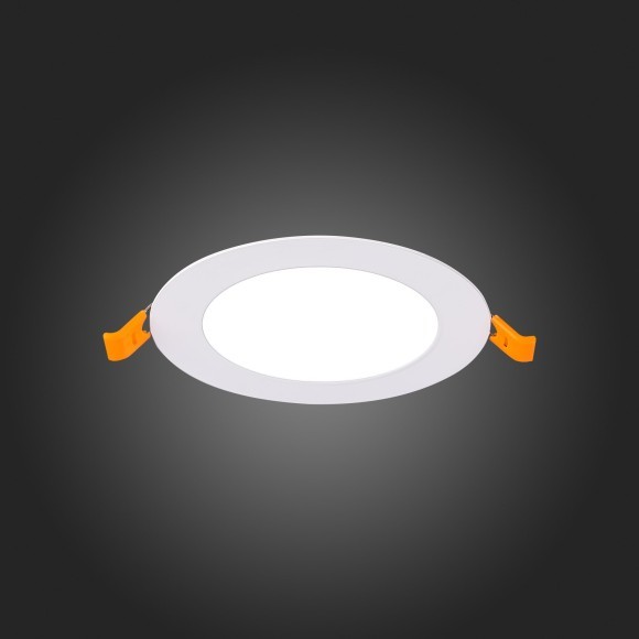 ST209.538.06 Св-к встр. Белый LED 1*6W 3000K 330Lm Ra80 110° IP20 D120xH8 90-265V Встраиваемые светильники