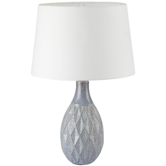 8138/1T MODERNI LN25 серый/белый, керамика/текстиль Настольная лампа Е27 1*60W 220V YARA