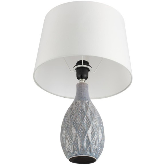 8138/1T MODERNI LN25 серый/белый, керамика/текстиль Настольная лампа Е27 1*60W 220V YARA