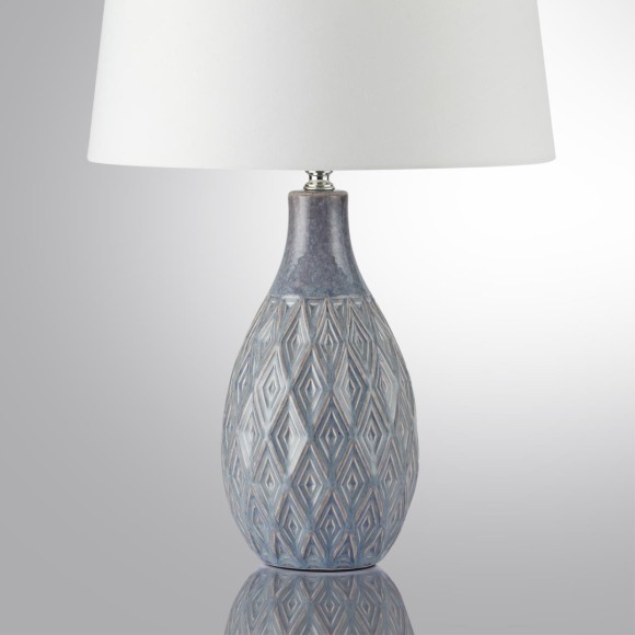 8138/1T MODERNI LN25 серый/белый, керамика/текстиль Настольная лампа Е27 1*60W 220V YARA