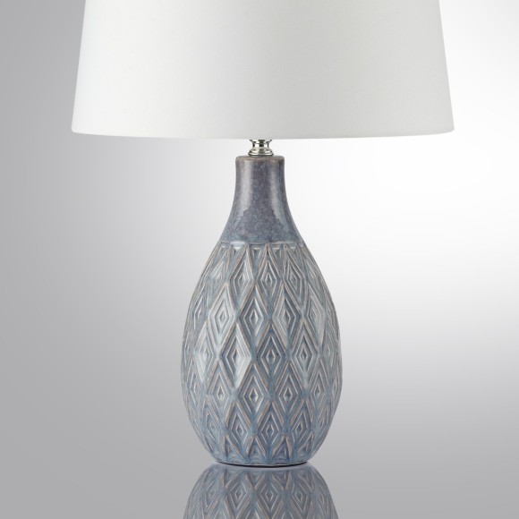 8138/1T MODERNI LN25 серый/белый, керамика/текстиль Настольная лампа Е27 1*60W 220V YARA