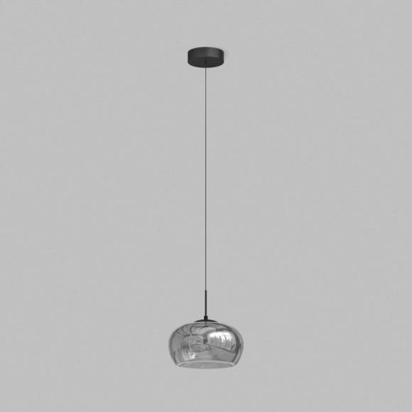 Denkirs FLOA DK6742-BK+SM Светильник подвесной 16 Вт, 467Лм, 120°, CRI90, 3000К, IP20, 1500 x 280 мм, плафон дымчатое стекло, основание металл матово черного цвета