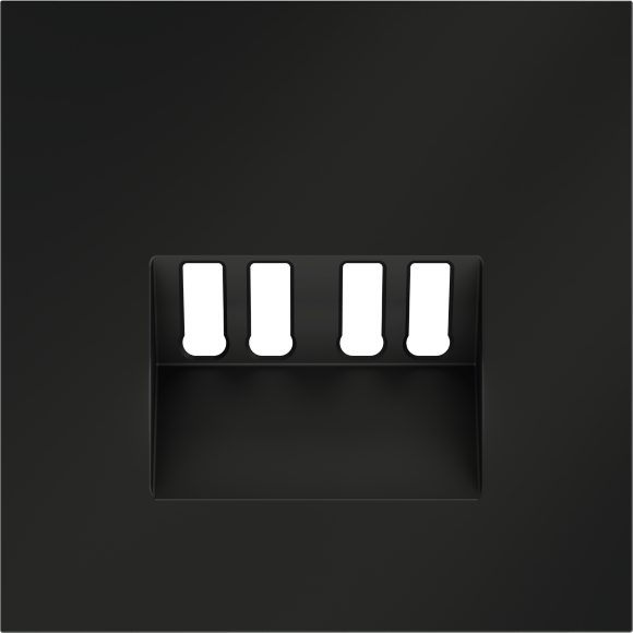 Накладка для розетки акустической 4-местной , S70 (черный матовый)