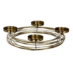 422393 HAGONY Подсвечник напольный металл золотой Рождество H75