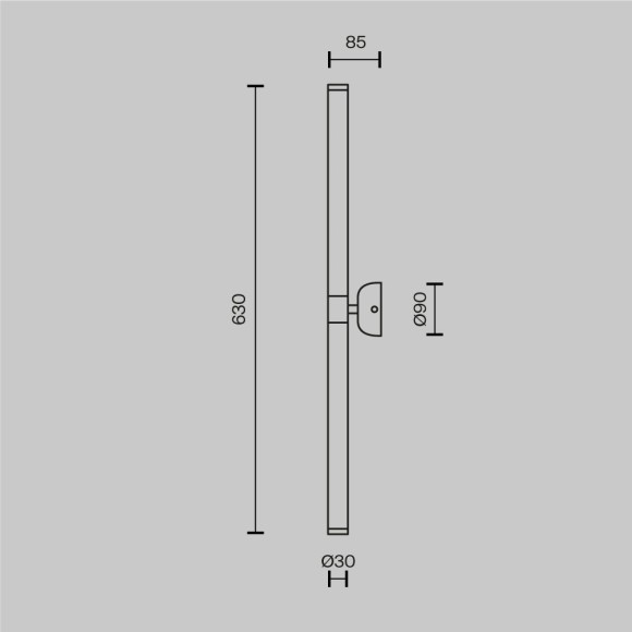 Бра Maytoni MOD106WL-L16G3K Axis светодиодная LED 16W Бра Maytoni MOD106WL-L16G3K Axis светодиодная LED 16W