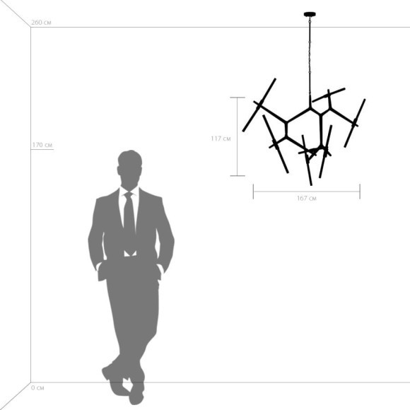 Люстра паук Lightstar 742147 Struttura под лампы 14xG9 84W