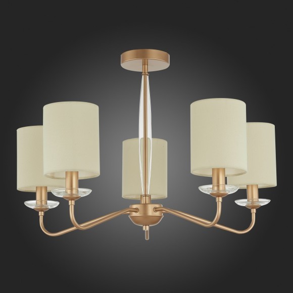 SLE108002-05 Светильник потолочный Золотистый/Бежевый E14 5*40W RITA