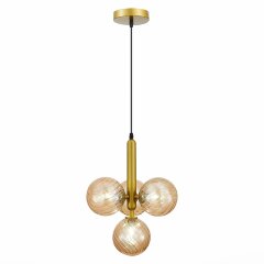 SLE220323-04 Светильник подвесной Золото/Янтарный G9 4*5W 4000K SALERNO