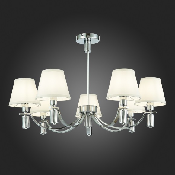 SLE111303-07 Светильник подвесной Хром/Белый E14 7*40W MONZA