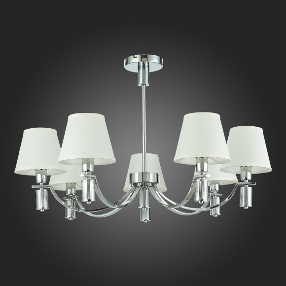 SLE111303-07 Светильник подвесной Хром/Белый E14 7*40W MONZA