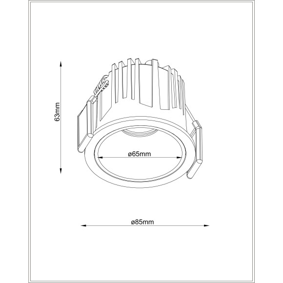 Встраиваемый светильник Maytoni DL043-01-15W3K-RD-W Alfa LED светодиодный LED 15W
