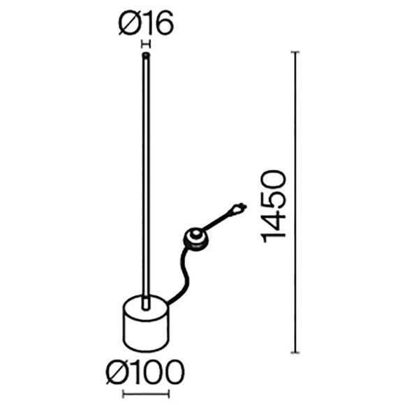 Торшер Flow MOD147FL-L20BSK1