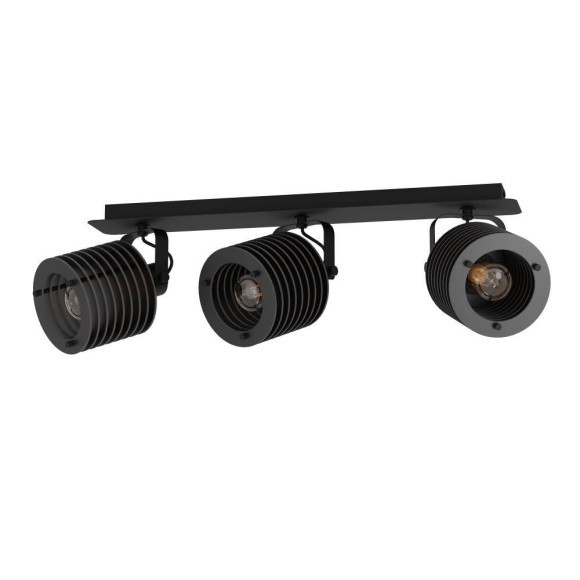900742 EGLO SEGOVIA Потолочный спот с тремя лампами E27, макс. 120Вт, металл, дерево, черный